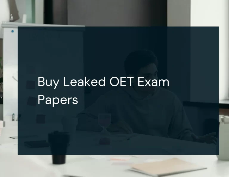 Read more about the article Buy Leaked OET Exam Papers